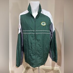 Green Bay Packers Sports Illustrated Full Zip Up Light Jacket NFL Football Sz L
